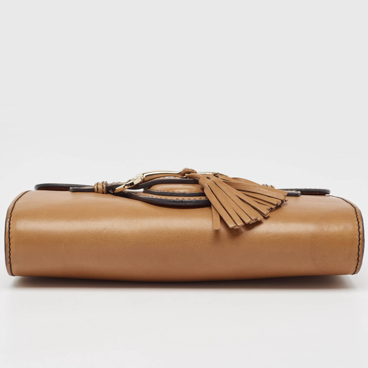 GUCCI Brown Leather Emily Chain Crossbody Bag