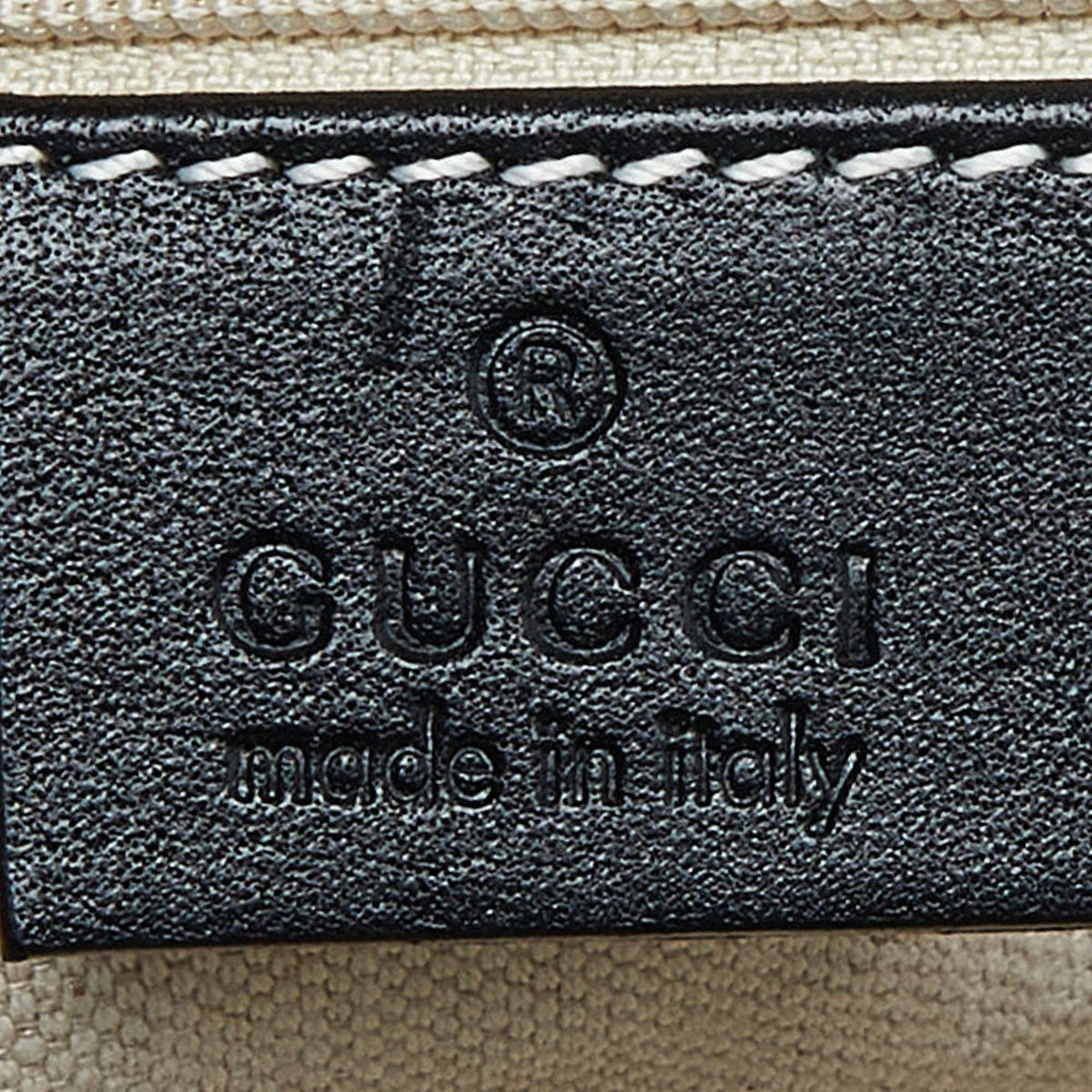 GUCCI Black/Beige Diamond Canvas and Leather Medium Sukey Tote