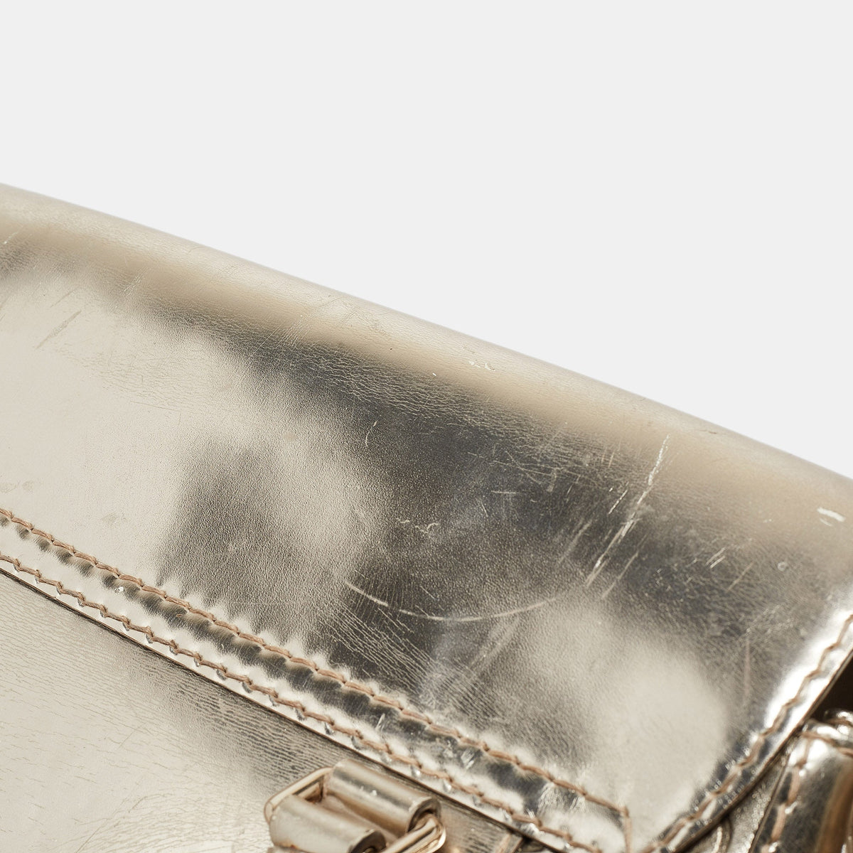 GUCCI Gold ssima Leather Large Queen Satchel