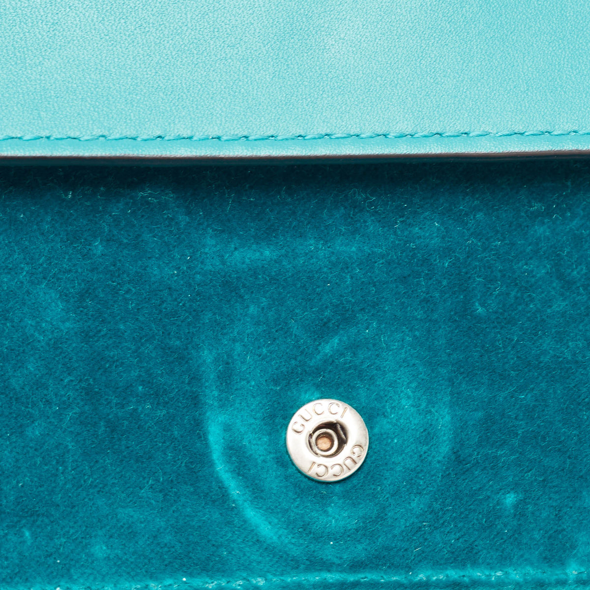 GUCCI Teal Velvet and Leather Super Mini Dionysus Shoulder Bag