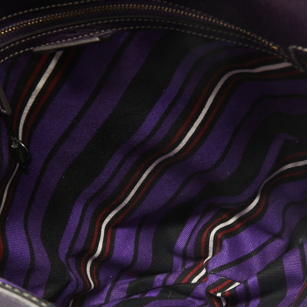 GUCCI Purple Leather Britt Tassel Flap Bag