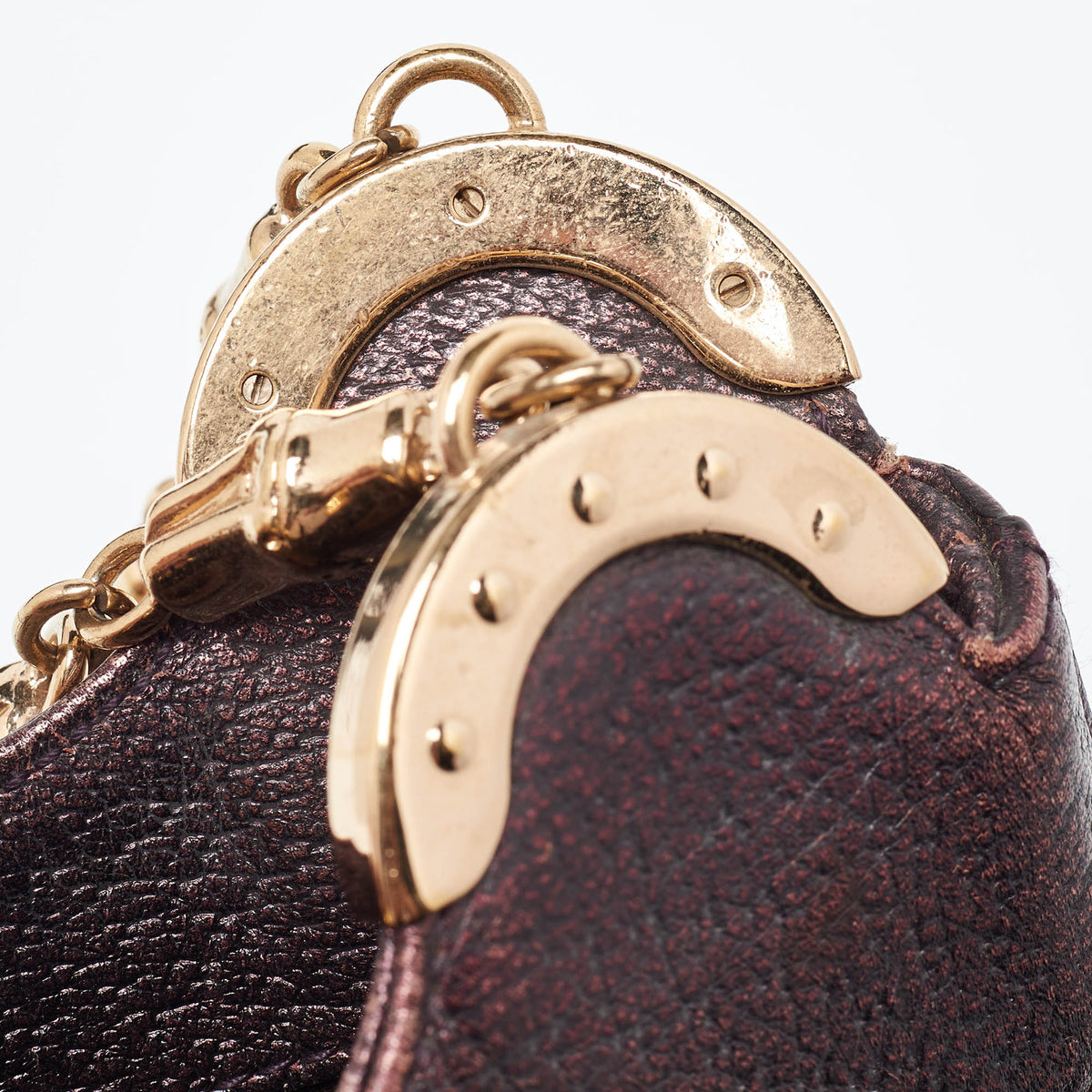GUCCI Beige/Metallic GG Canvas and Leather Limited Edition Tom Ford Bamboo Hobo