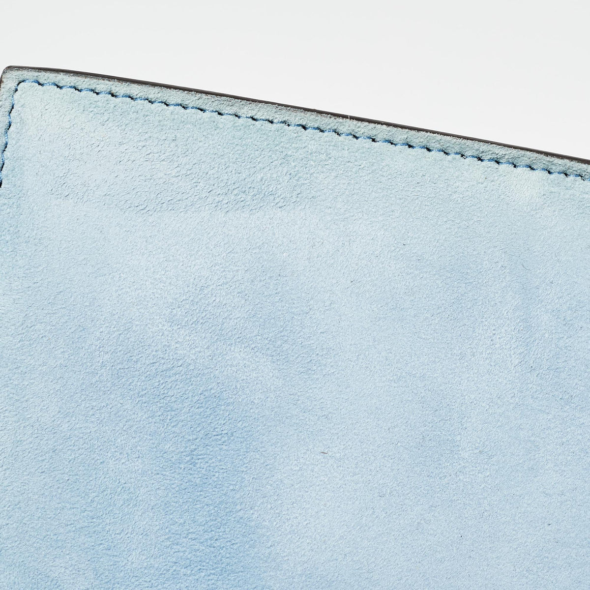 GUCCI Light Blue Suede Broadway Clutch