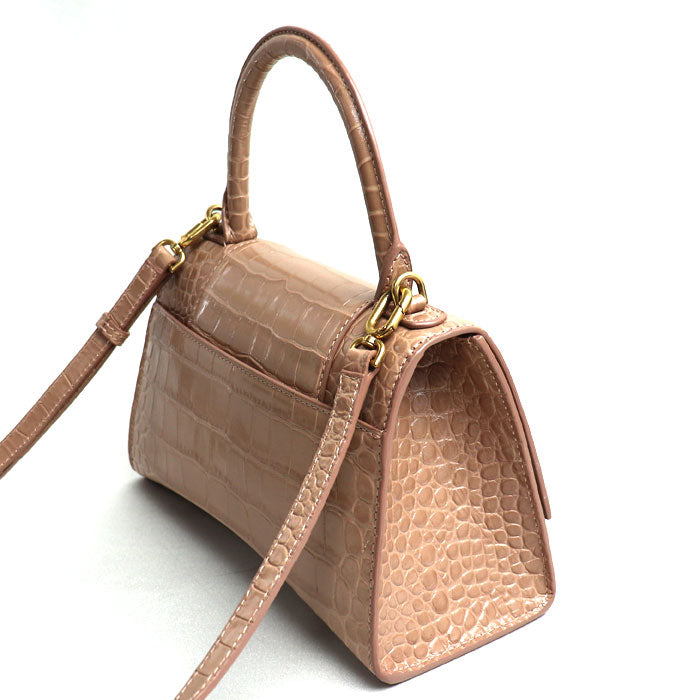 balenciaga Hourglass Small Embossed 2Way Shoulder Bag
