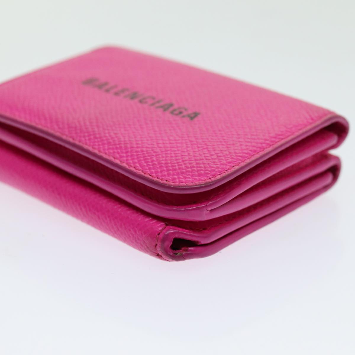 balenciaga Wallet Leather Pink 593813 Auth mr046