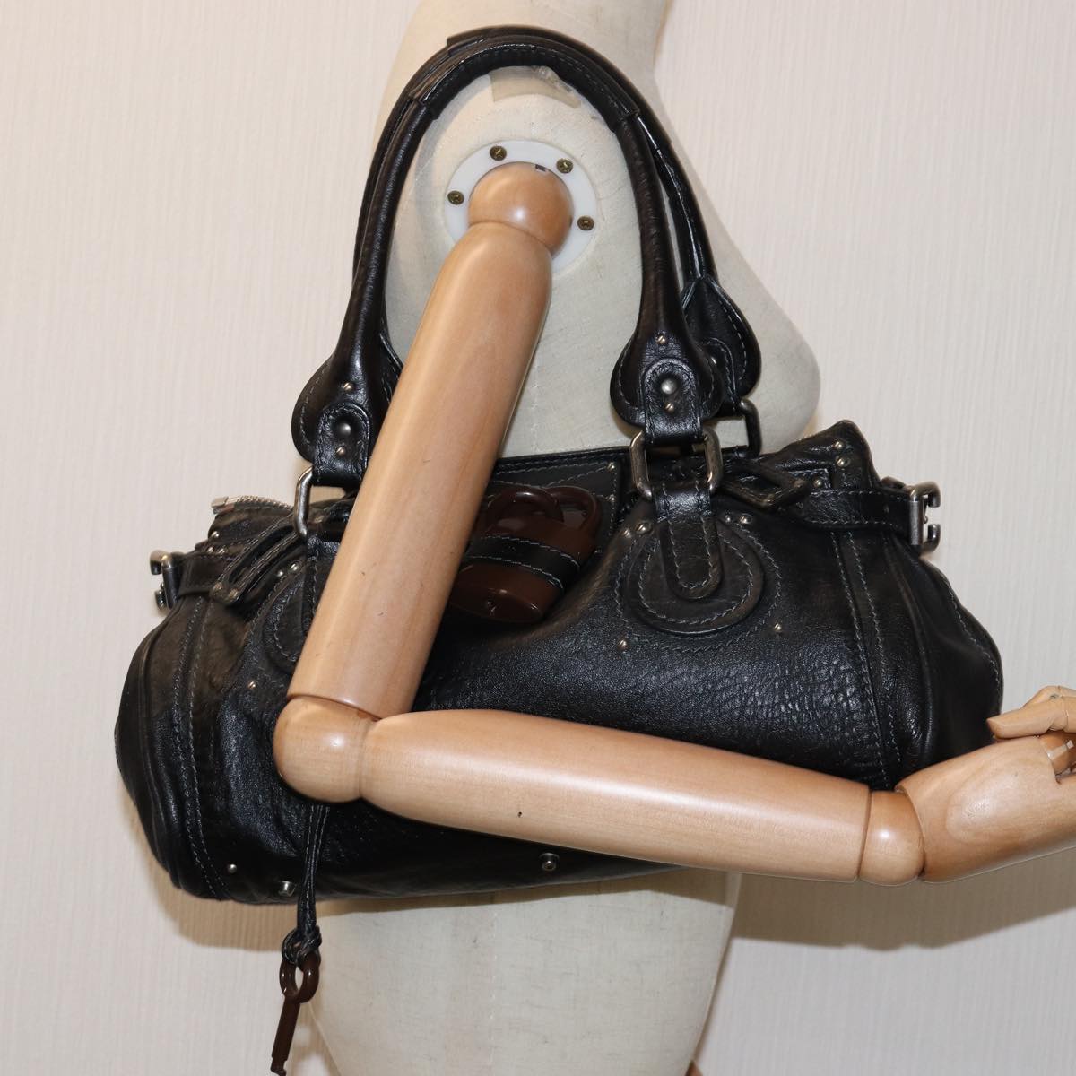 Chloe Paddington Hand Bag Leather Black mr171