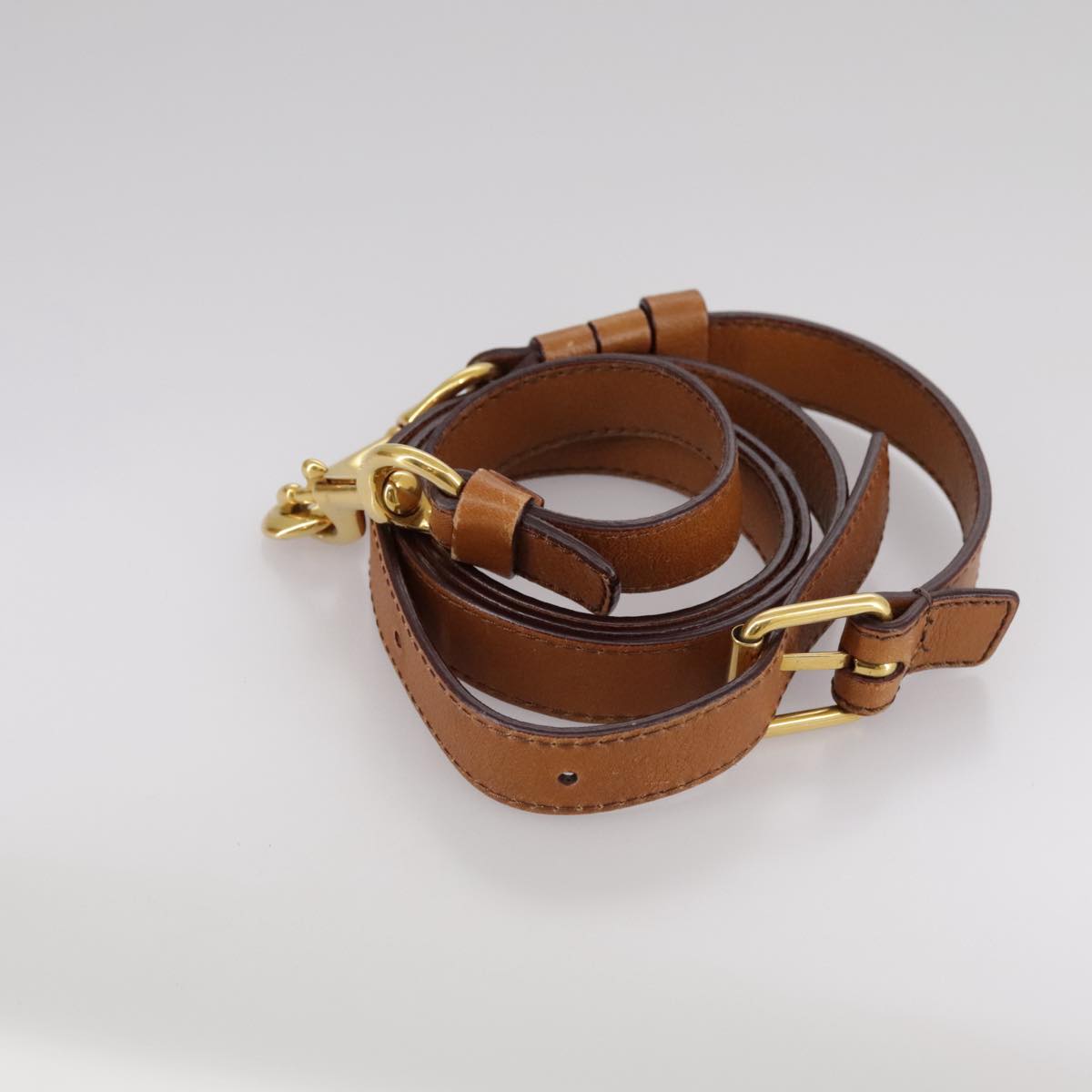 Chloe Margaret Hand Bag Leather 2way Brown Gold mr897