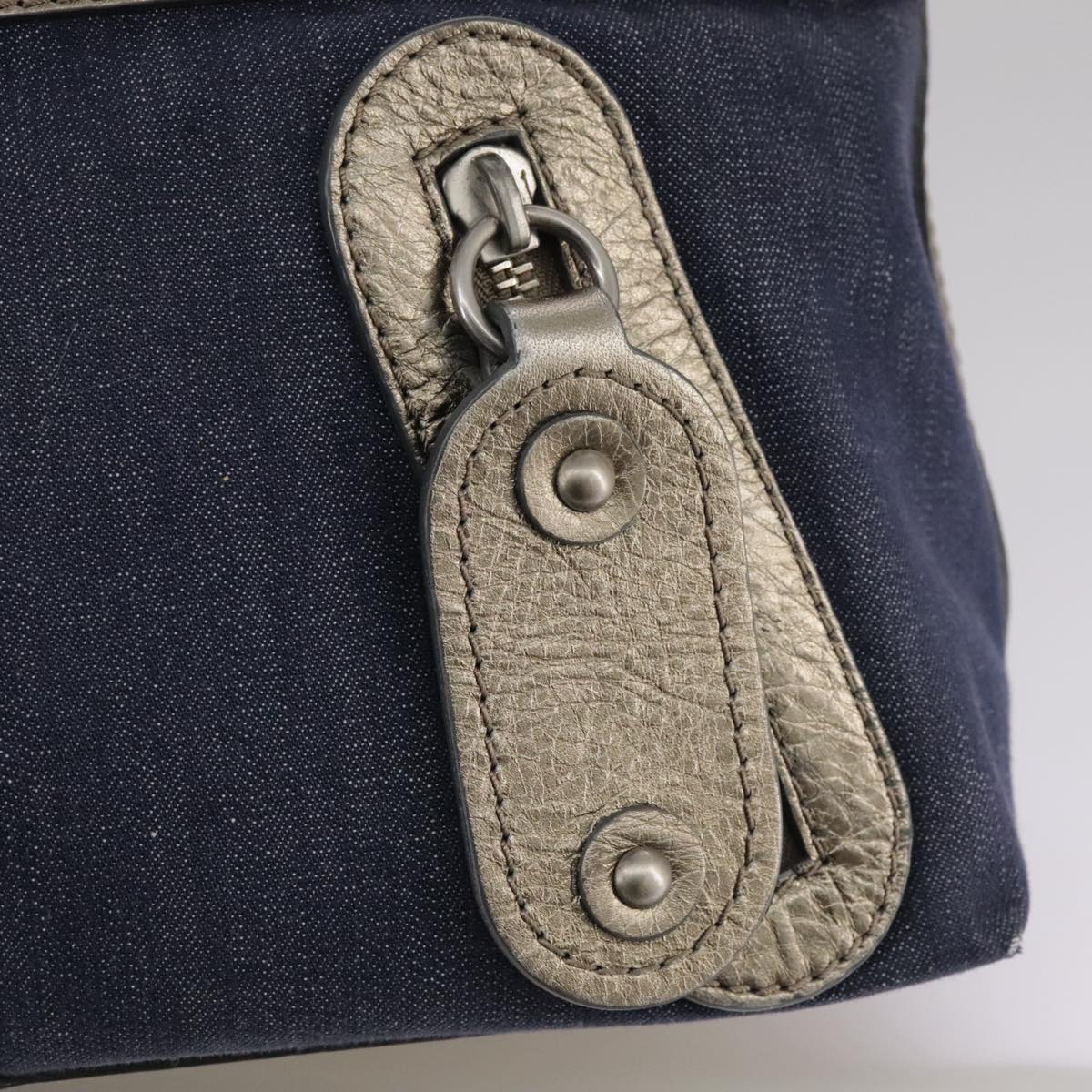 Chloe Hand Bag Denim Blue mr907