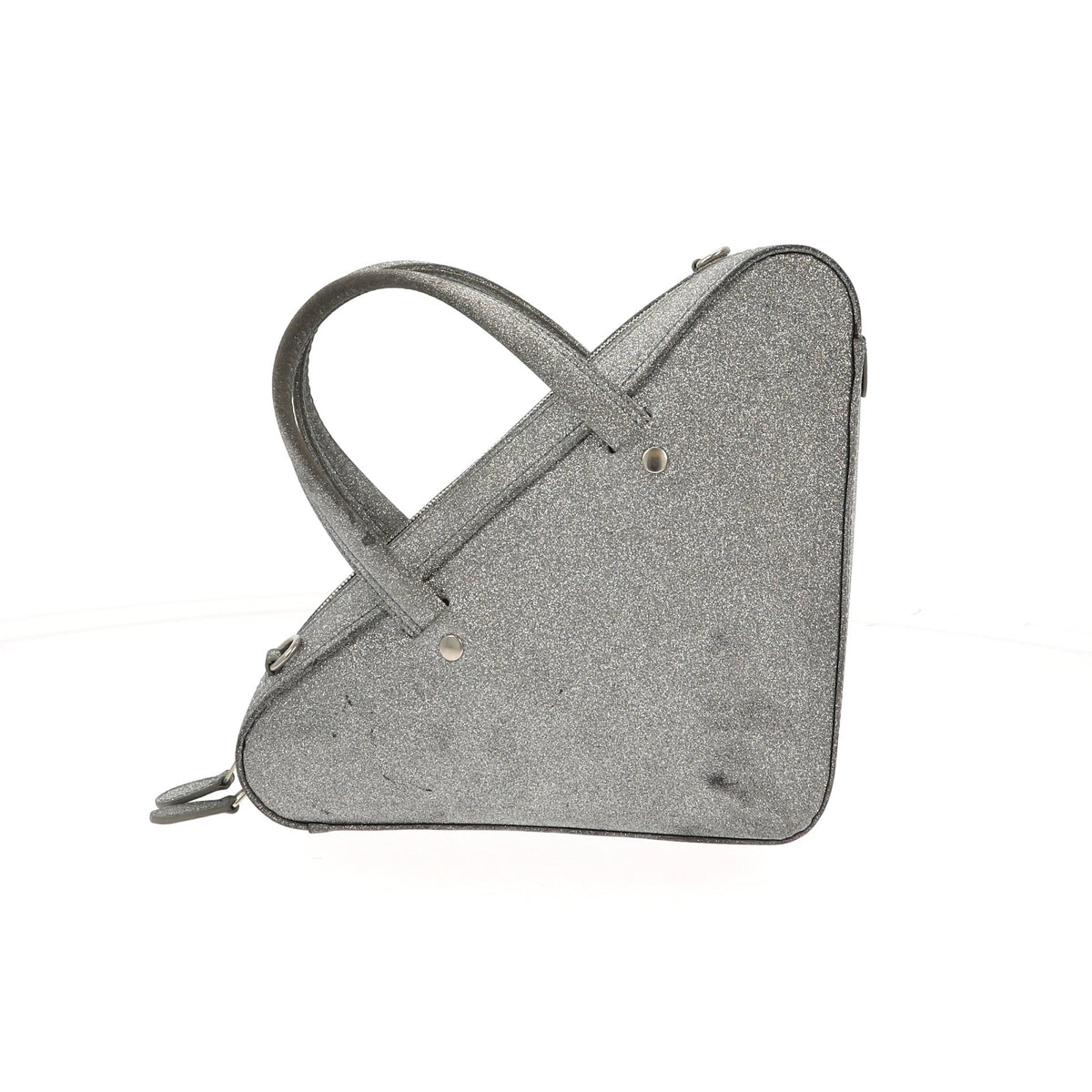 balenciaga Triangle Handbag in Metallic Leather
