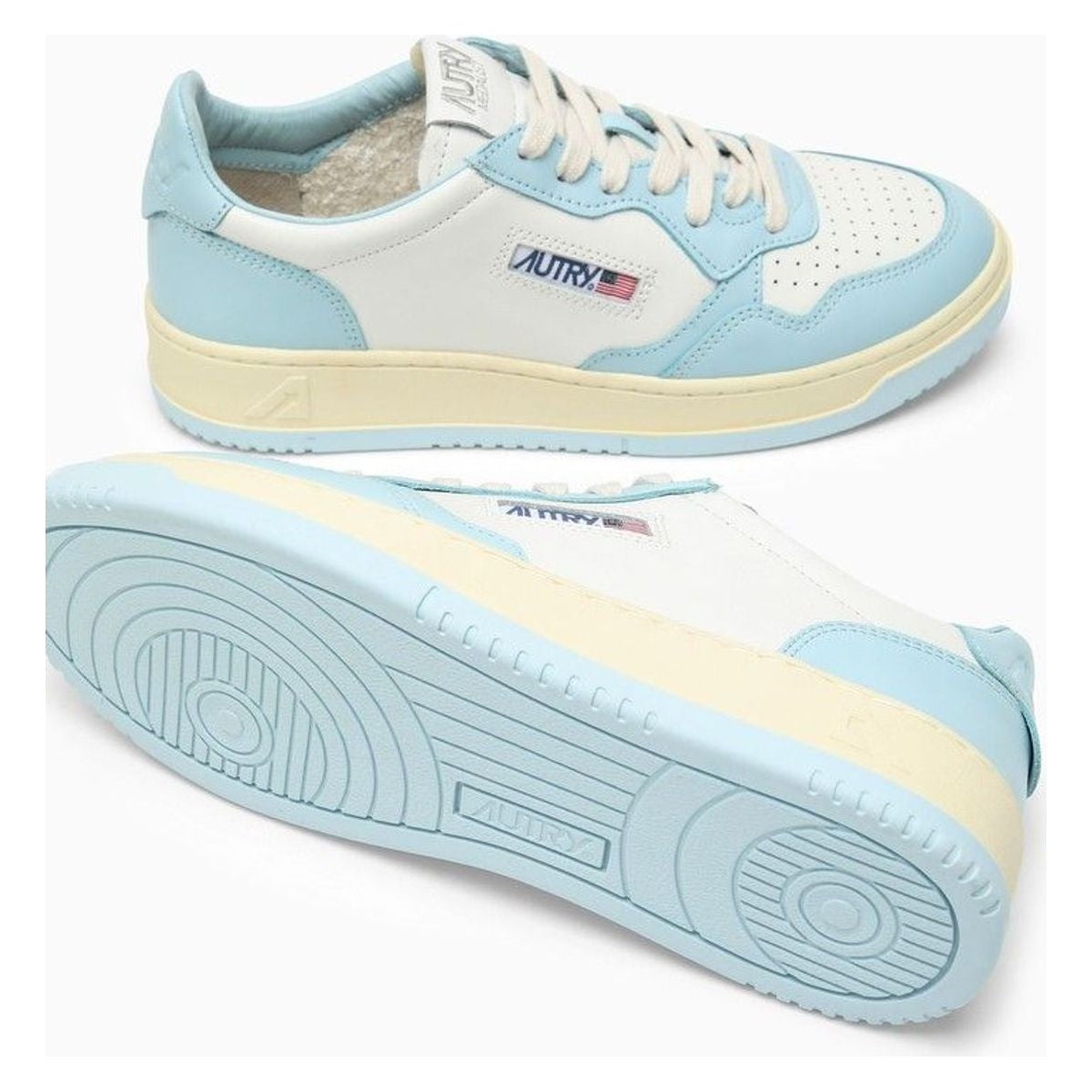 MEDALIST LEATHER WHITE/LIGHT BLUE