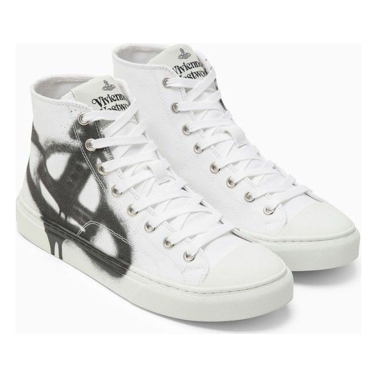 BLACK/WHITE COTTON CANVAS TRAINER