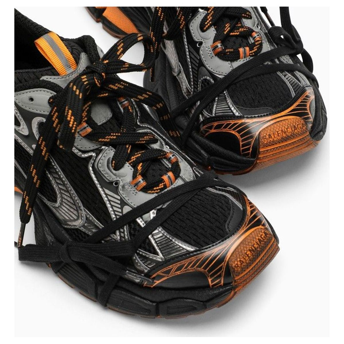 3XL BLACK/ORANGE/GREY MESH AND POLYURETHANE TRAINER