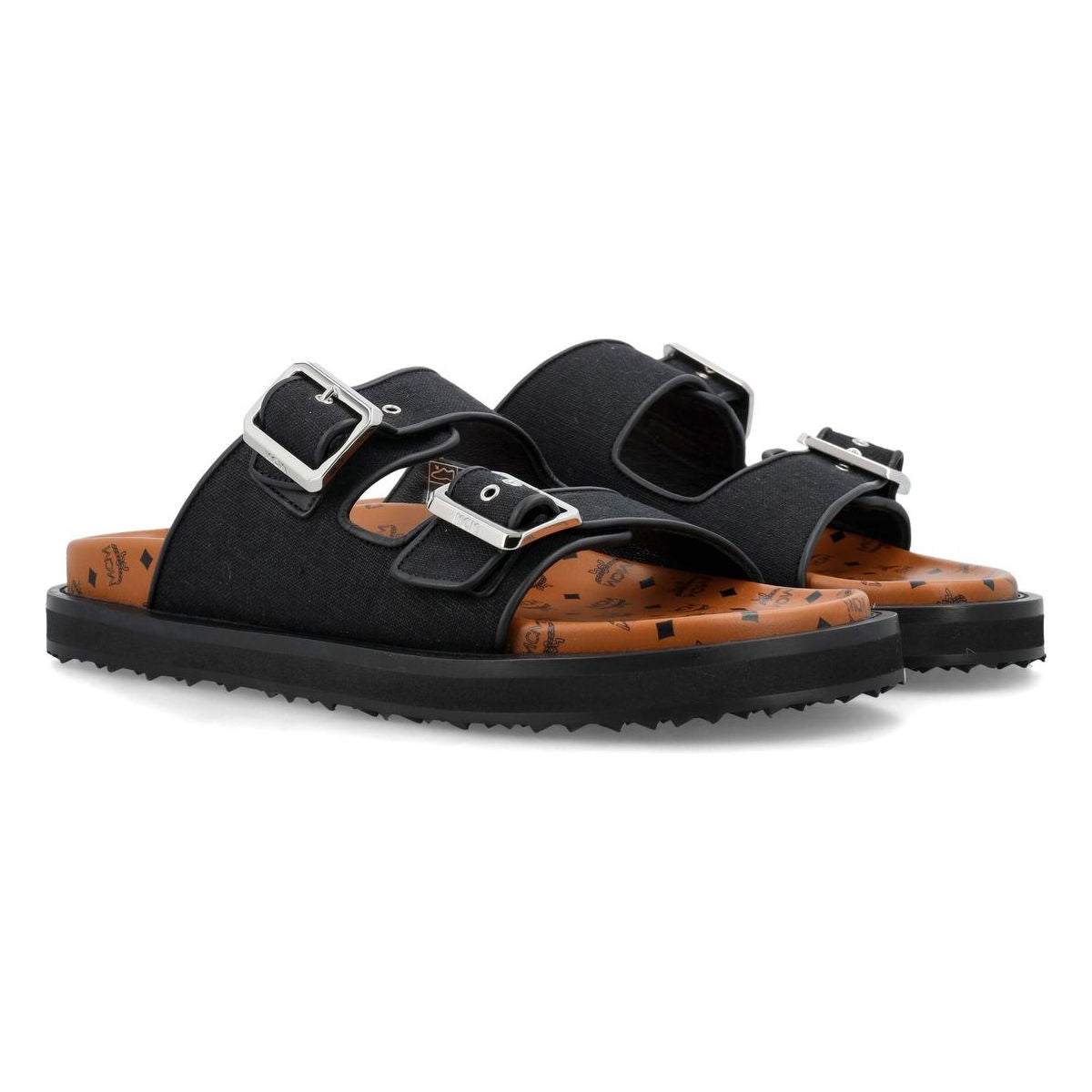 MCM CANVAS FLAT SANDALS