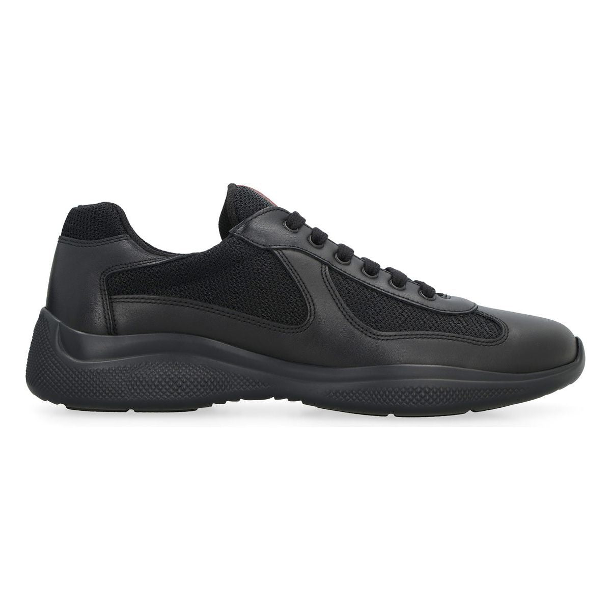 LEATHER LACE-UP SNEAKERS
