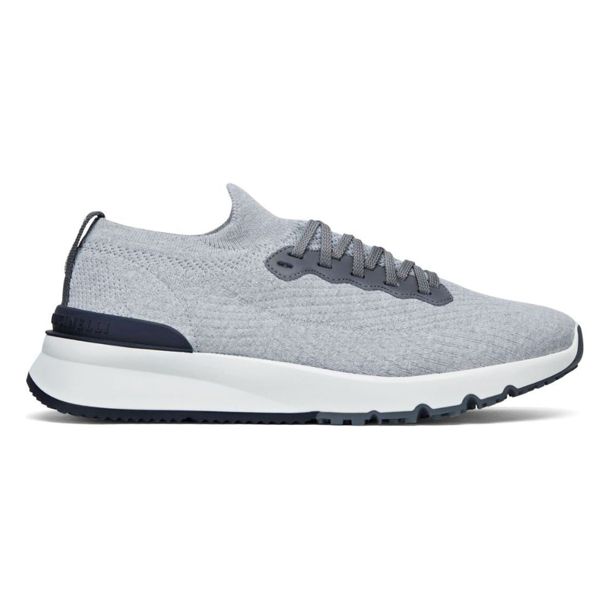RUNNERS IN COTTON KNIT AND SEMI-GLOSSY CALF LEATHER