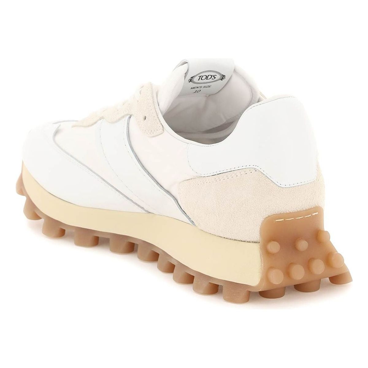 1T TECHNO-FABRIC AND LEATHER SNEAKERS