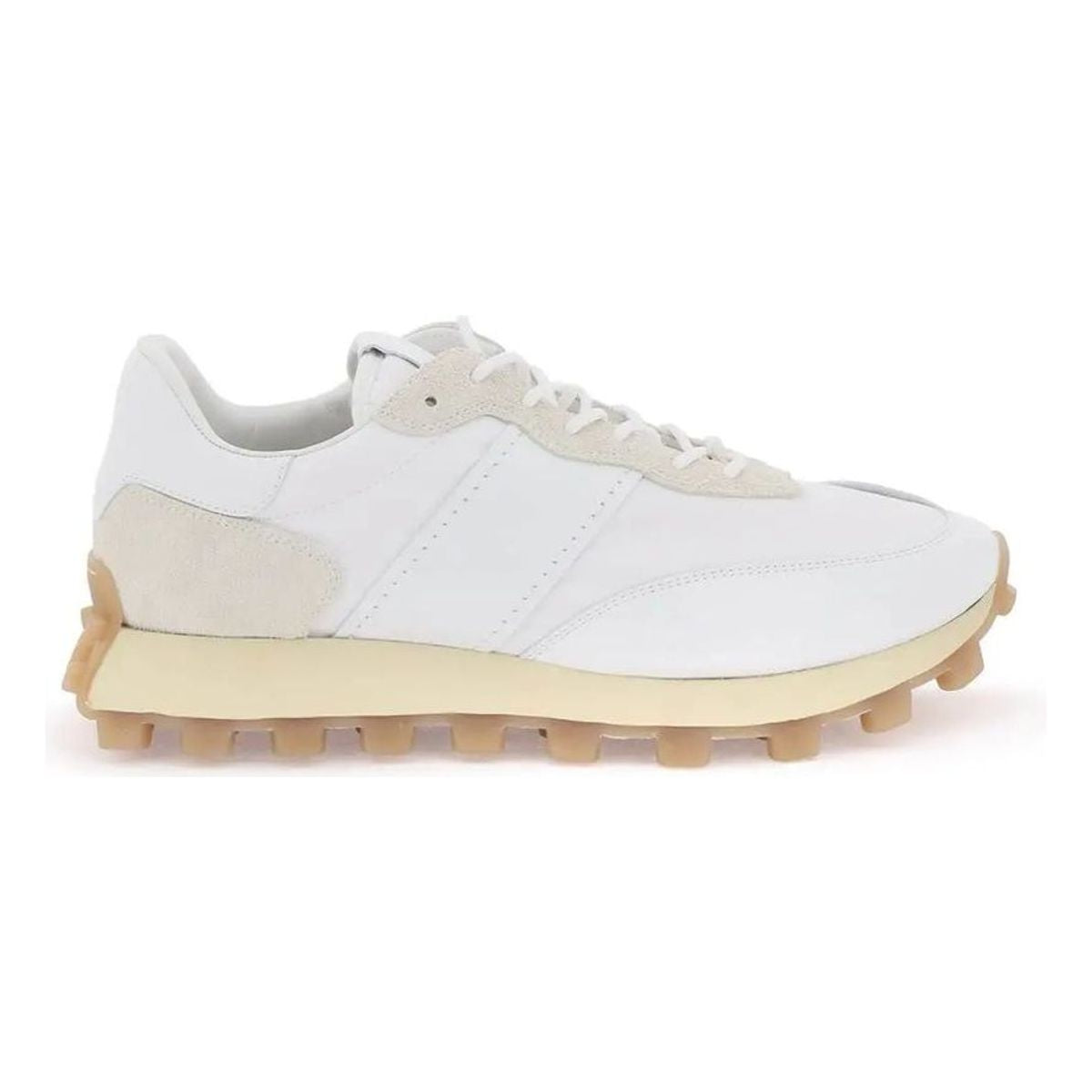 1T TECHNO-FABRIC AND LEATHER SNEAKERS