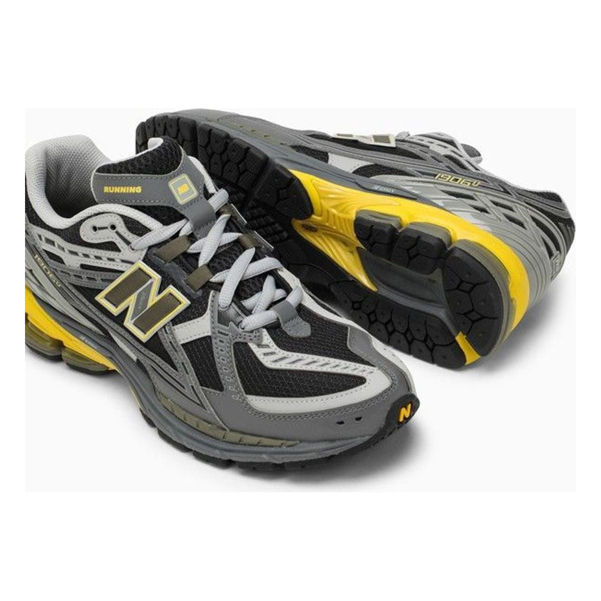 LOW 1906 UTILITY GREY/LEMON TRAINER