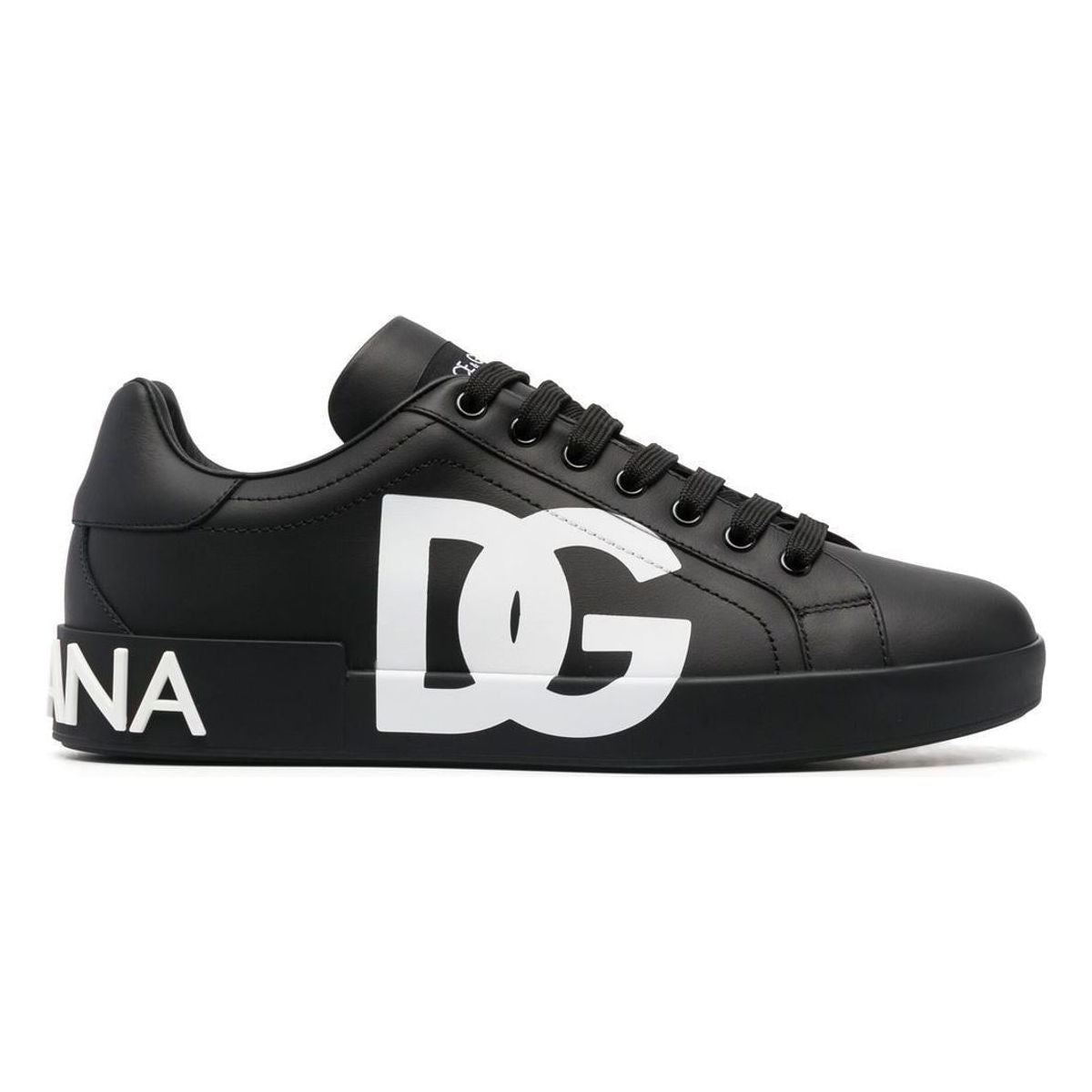LEATHER PORTOFINO SNEAKERS WITH DG LOGO