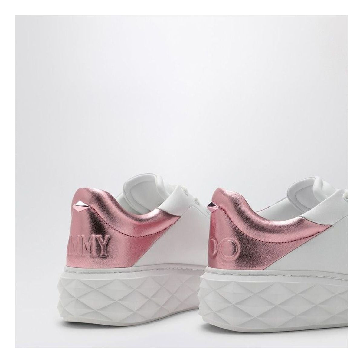 DIAMOND MAXI WHITE/PINK METALLIC SNEAKER