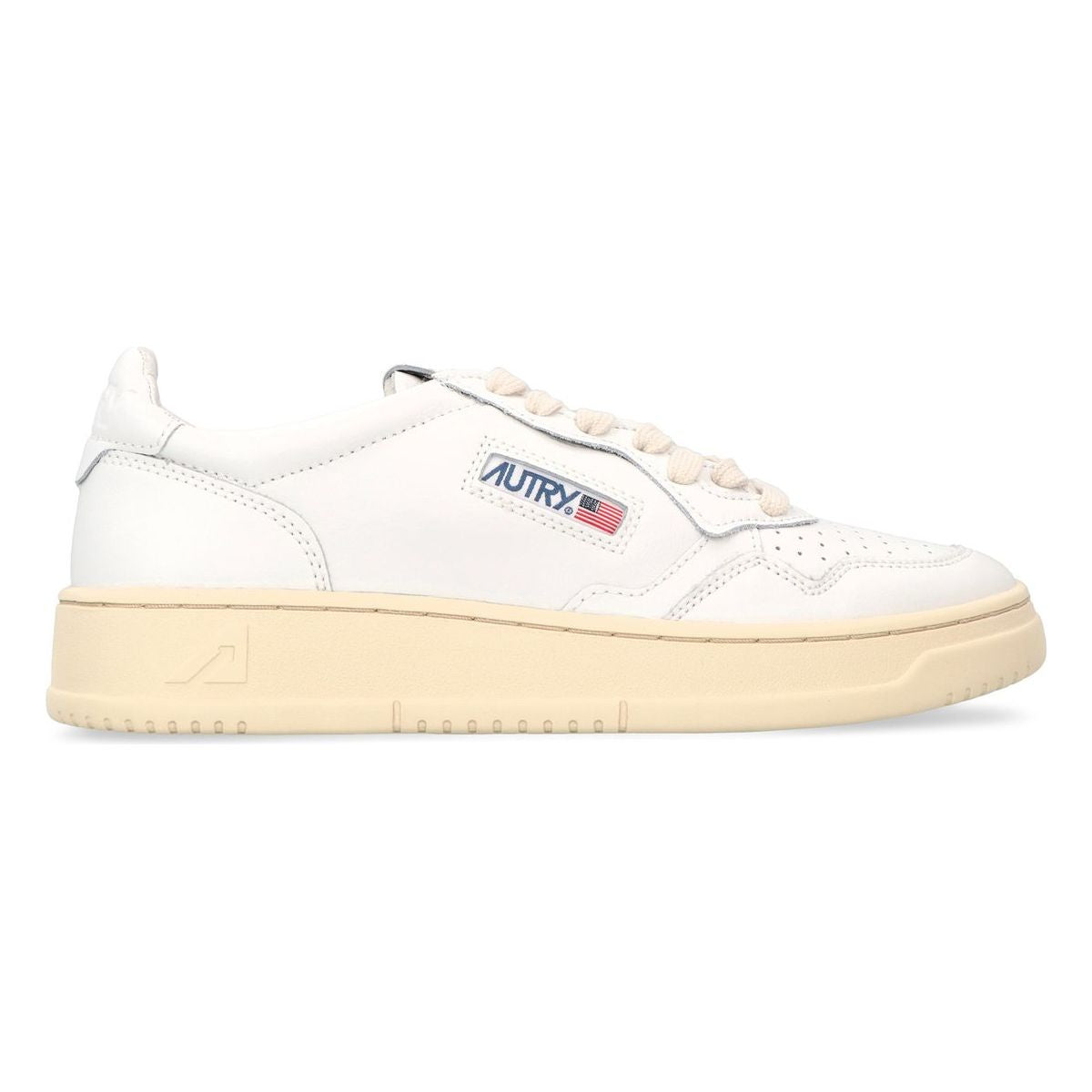 WHITE LEATHER MEDALIST SNEAKERS