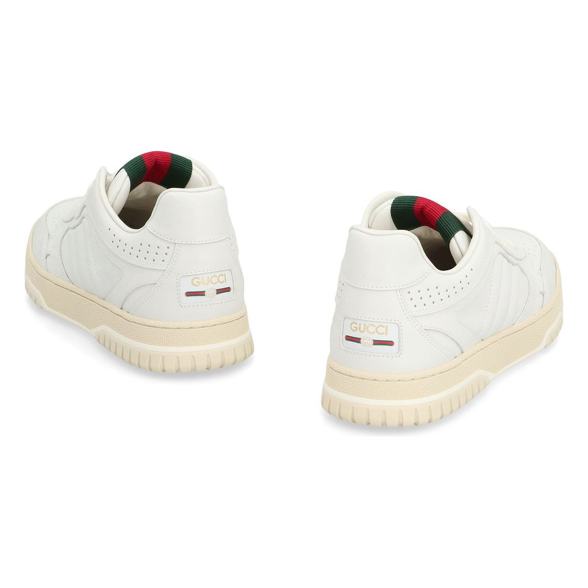 RE-WEB LEATHER LOW-TOP SNEAKERS