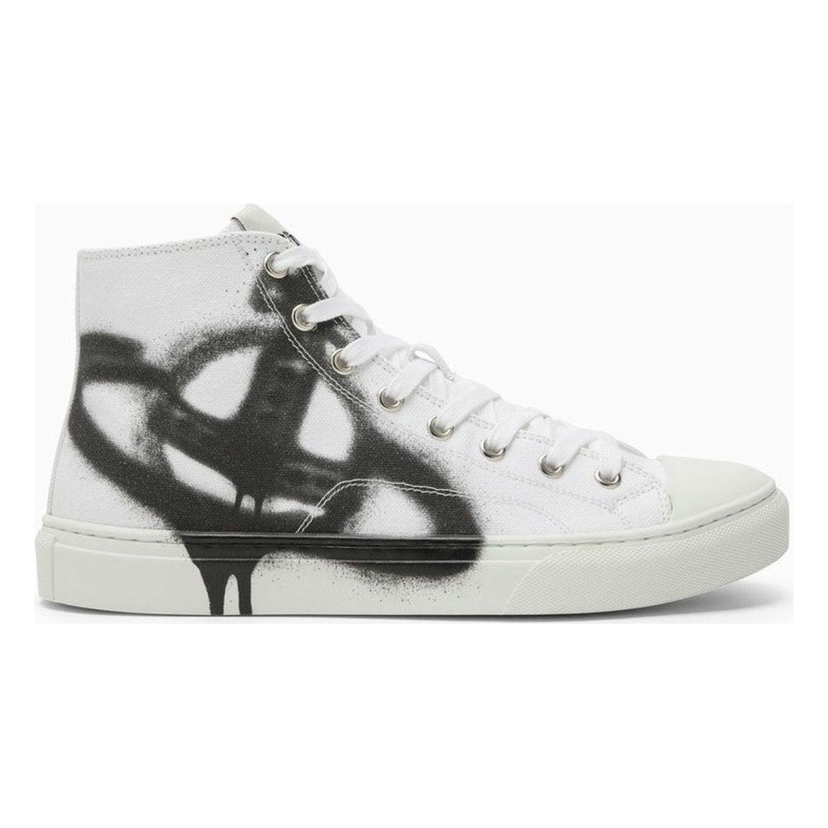 BLACK/WHITE COTTON CANVAS TRAINER