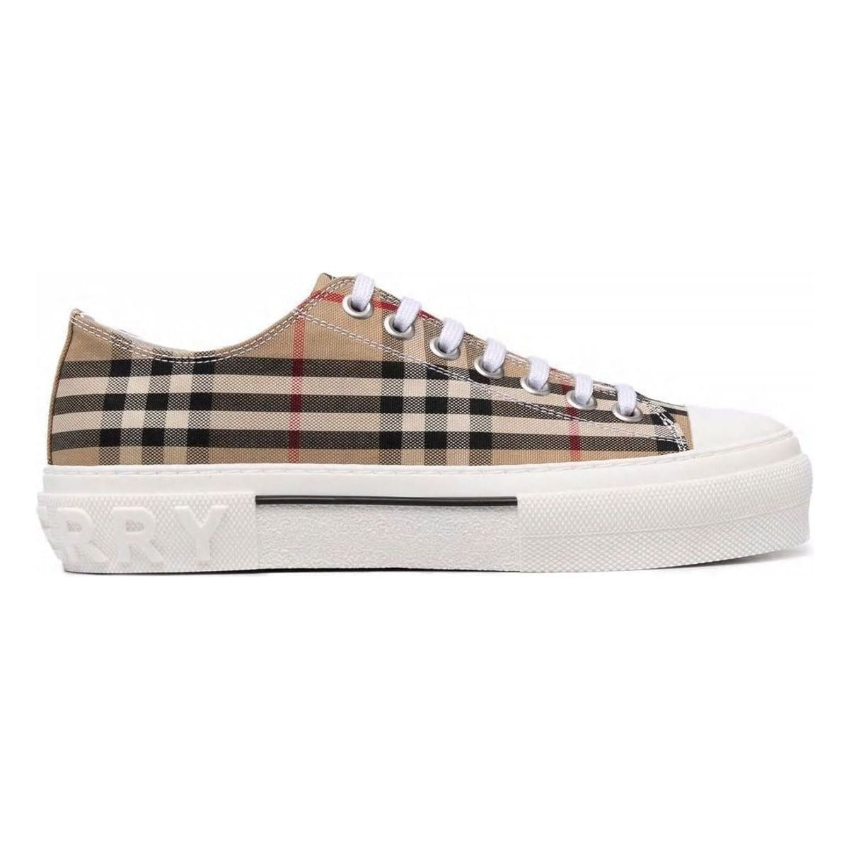CHECKED MOTIF CANVAS SNEAKERS