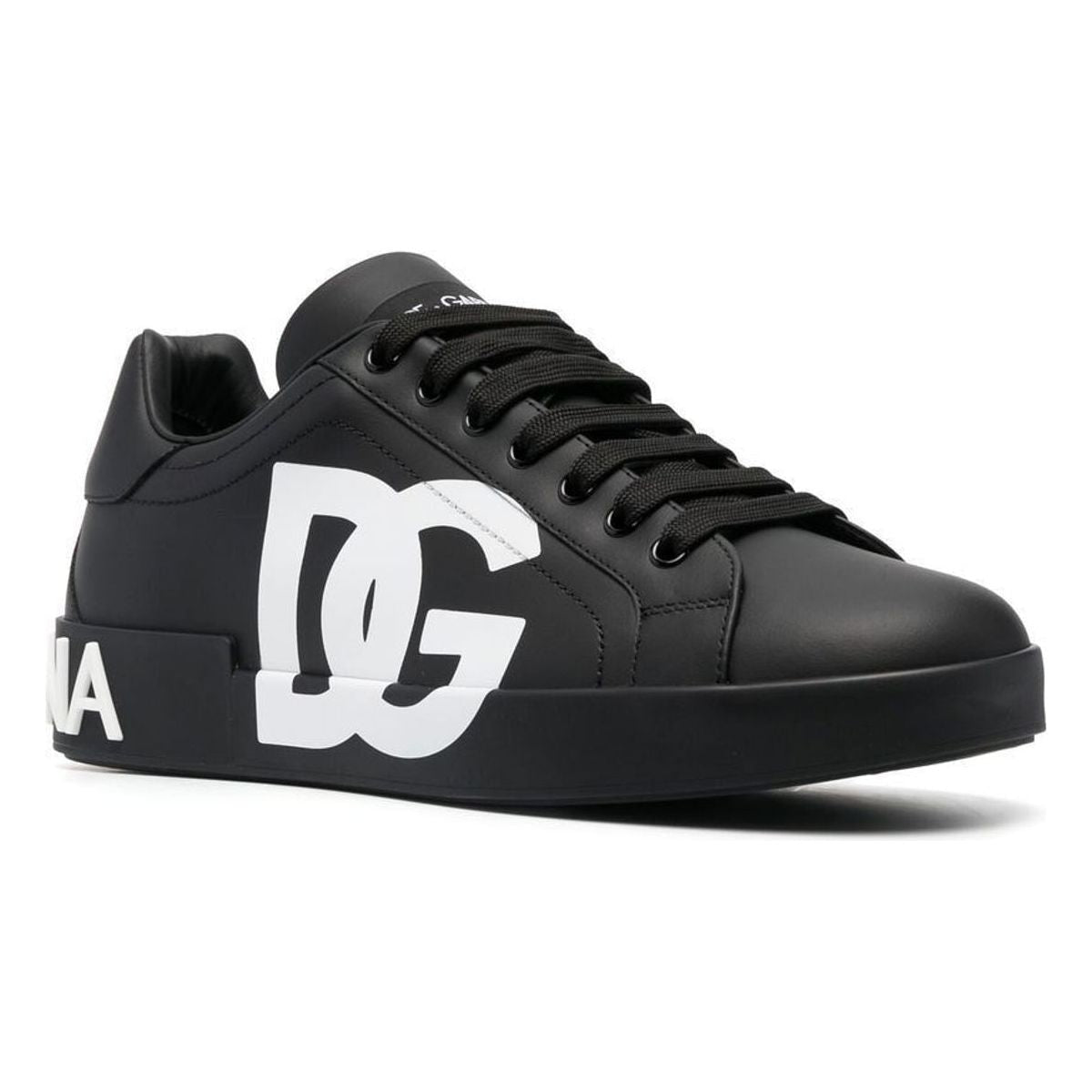 LEATHER PORTOFINO SNEAKERS WITH DG LOGO