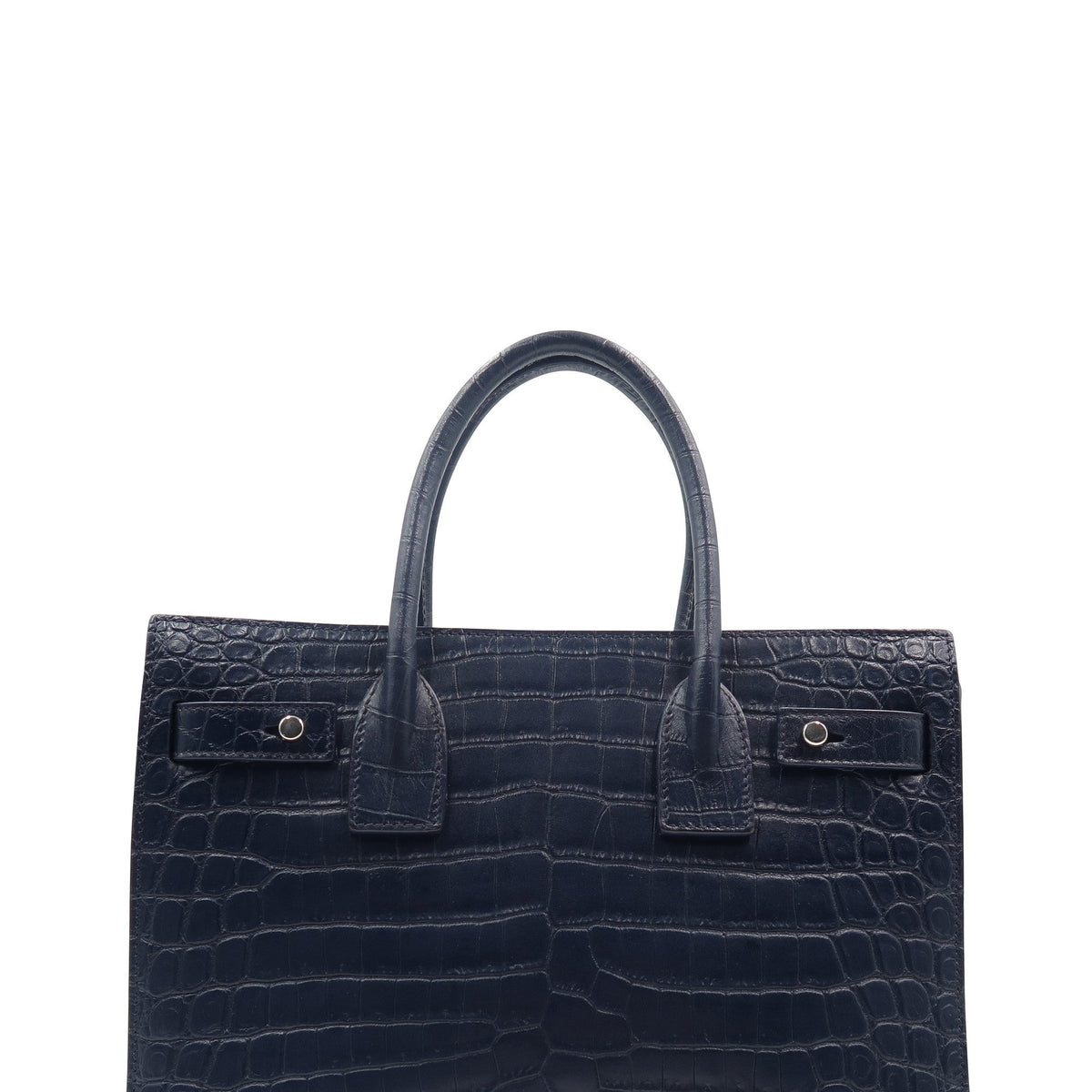 Baby Sac De Jour Souple Crocodile Embossed Navy