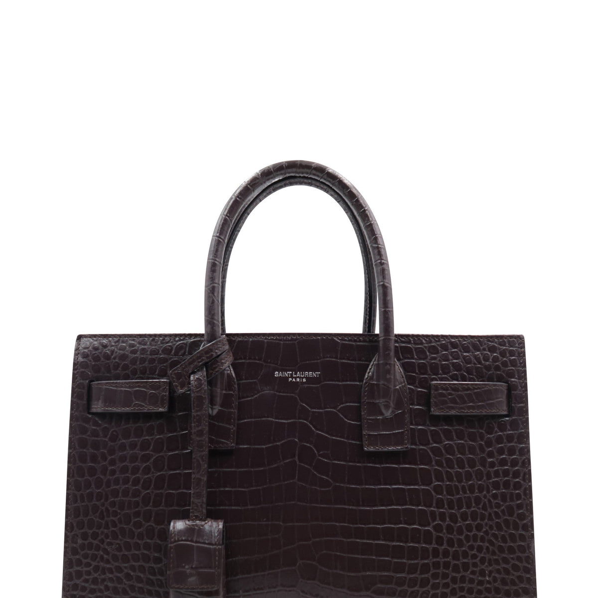 Classic Baby Sac De Jour Crocodile Embossed Dark Brown