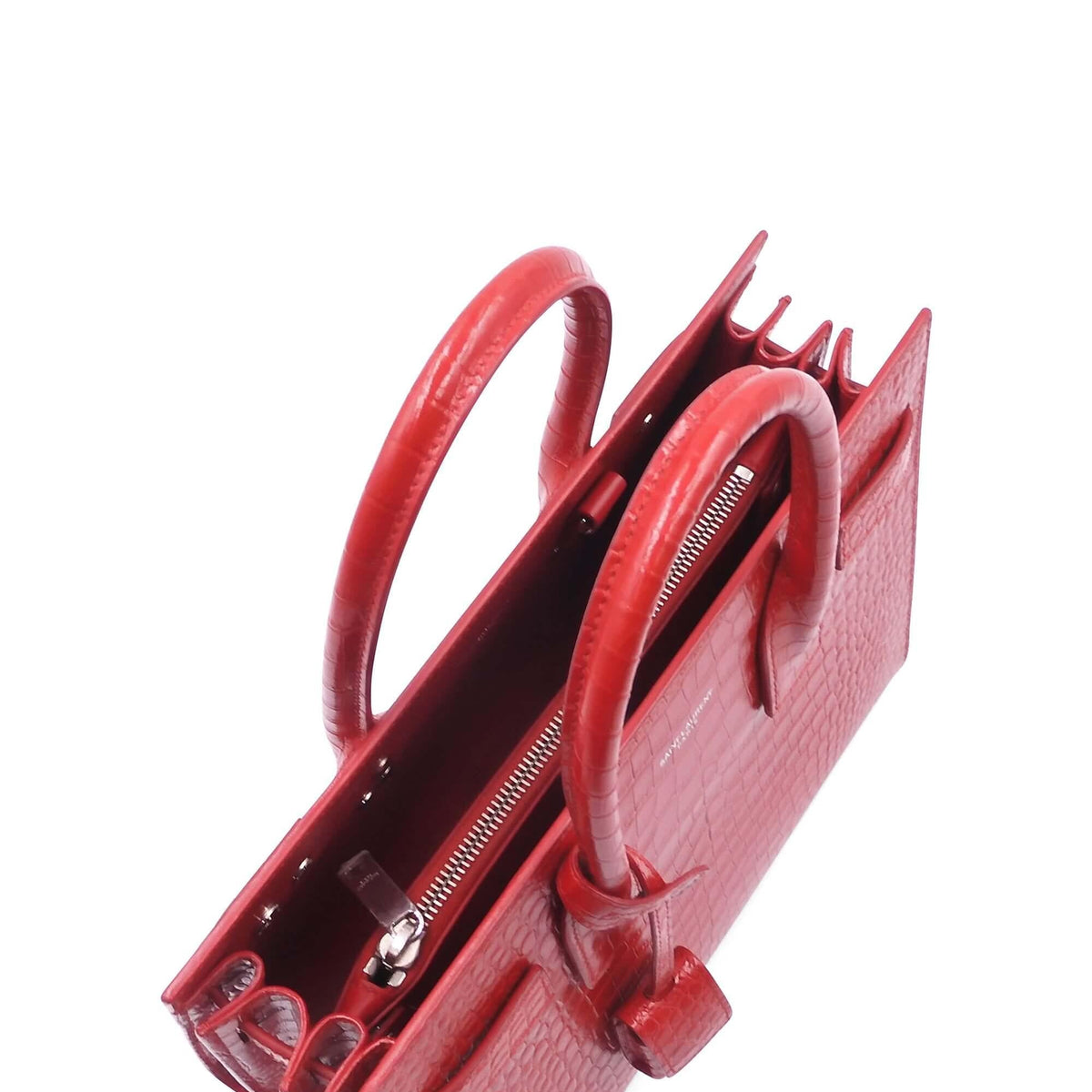Classic Baby Sac De Jour Crocodile Embossed Red
