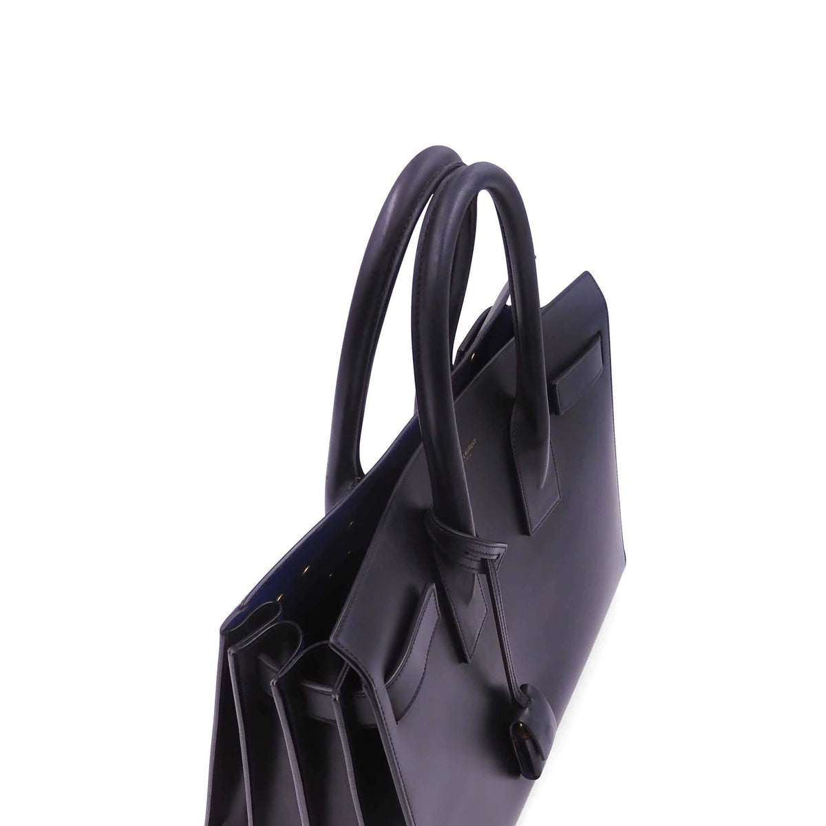 Classic Small Sac De Jour Black Blue in Smooth Leather