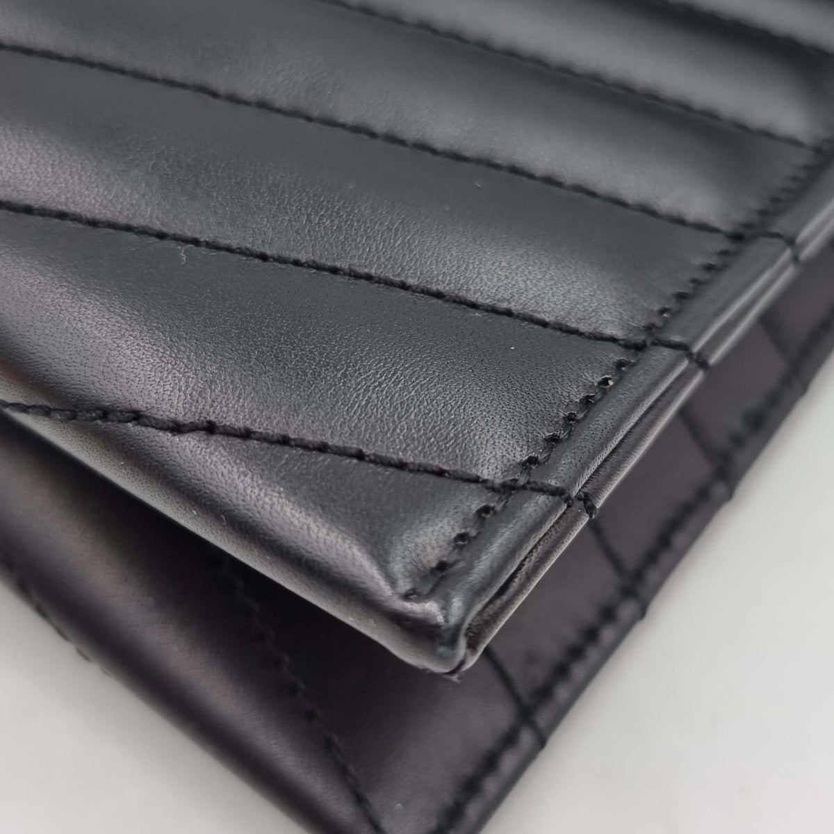 Envelope Monogram Clutch Black