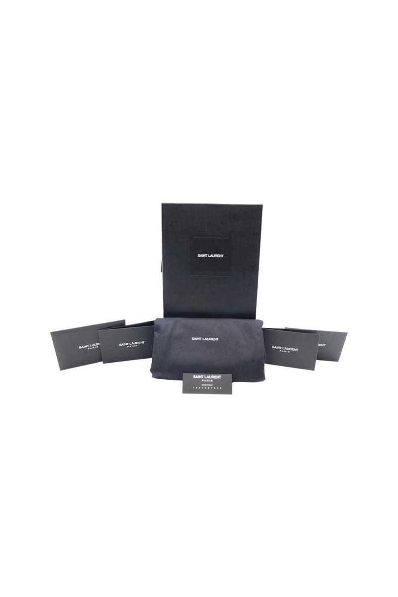 Large Cassander Matelasse Flap Wallet Black