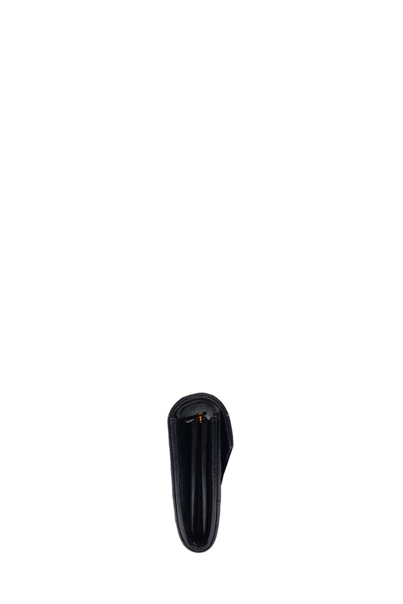 Large Cassander Matelasse Flap Wallet Black