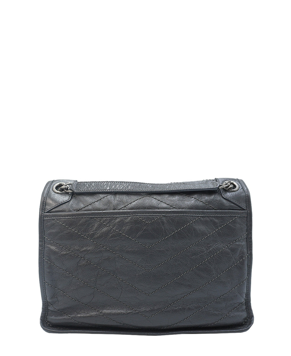 Large Monogram Matelasse Niki Bag Grey