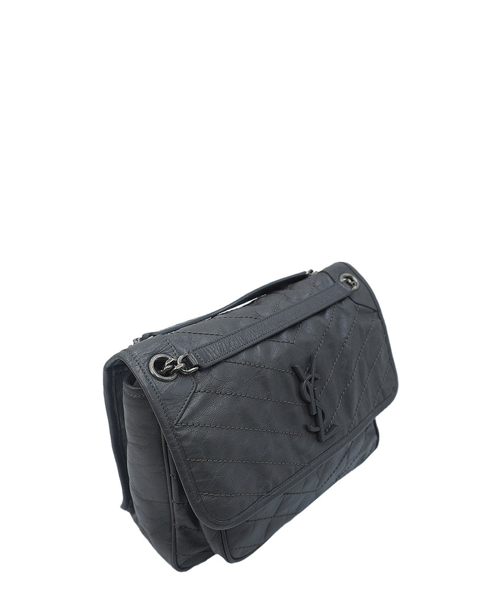 Large Monogram Matelasse Niki Bag Grey