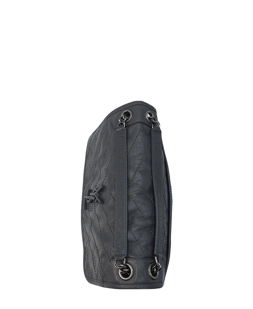 Large Monogram Matelasse Niki Bag Grey