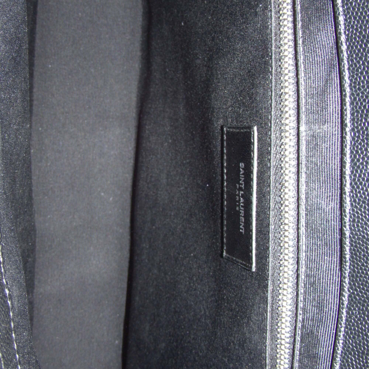 Large Monogram Studded Envelope Bag with Silver Hardware Black