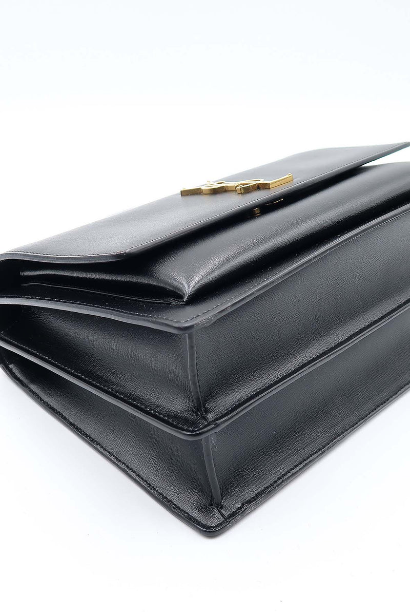 Large Sunset Bag with Gold Hardware Black