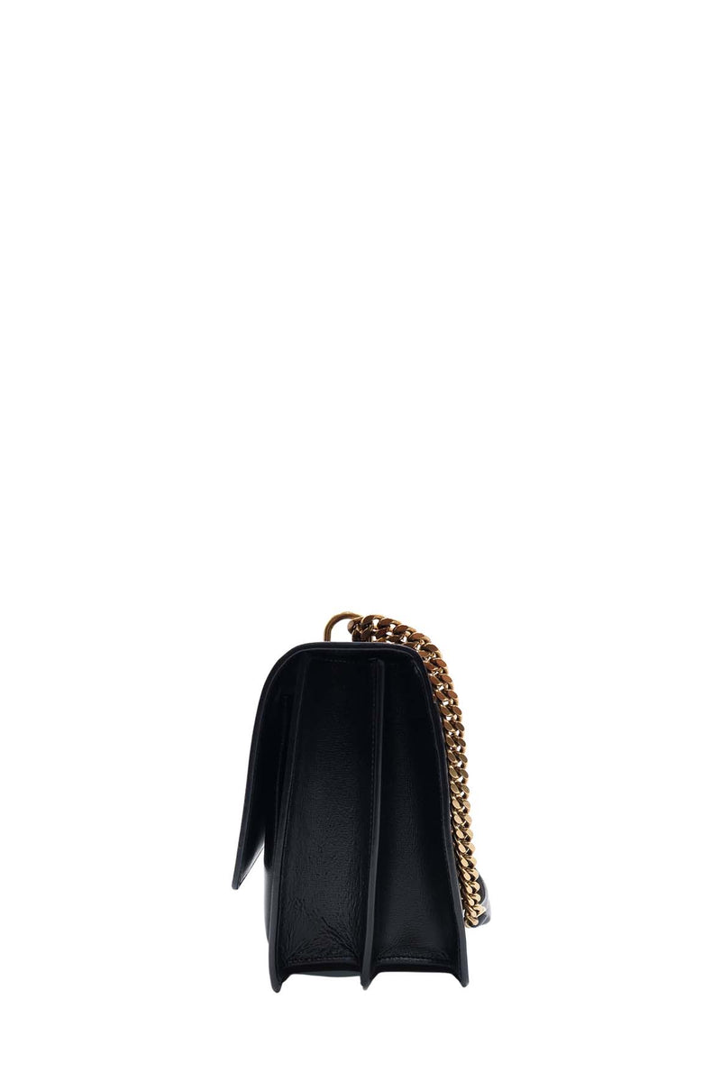 Large Sunset Bag with Gold Hardware Black