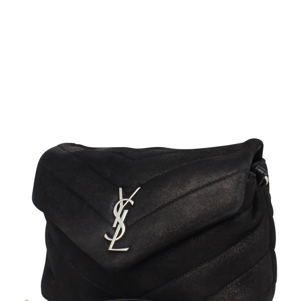 Loulou Toy Bag Black Glitter