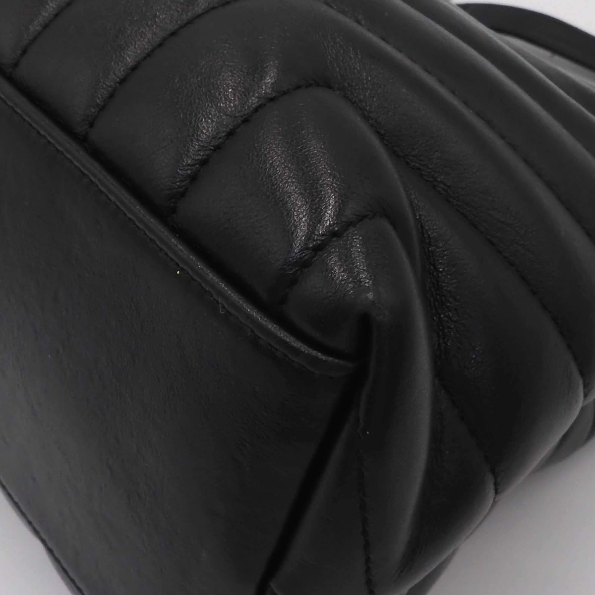 Loulou Medium Bag with Silver Hardware Black
