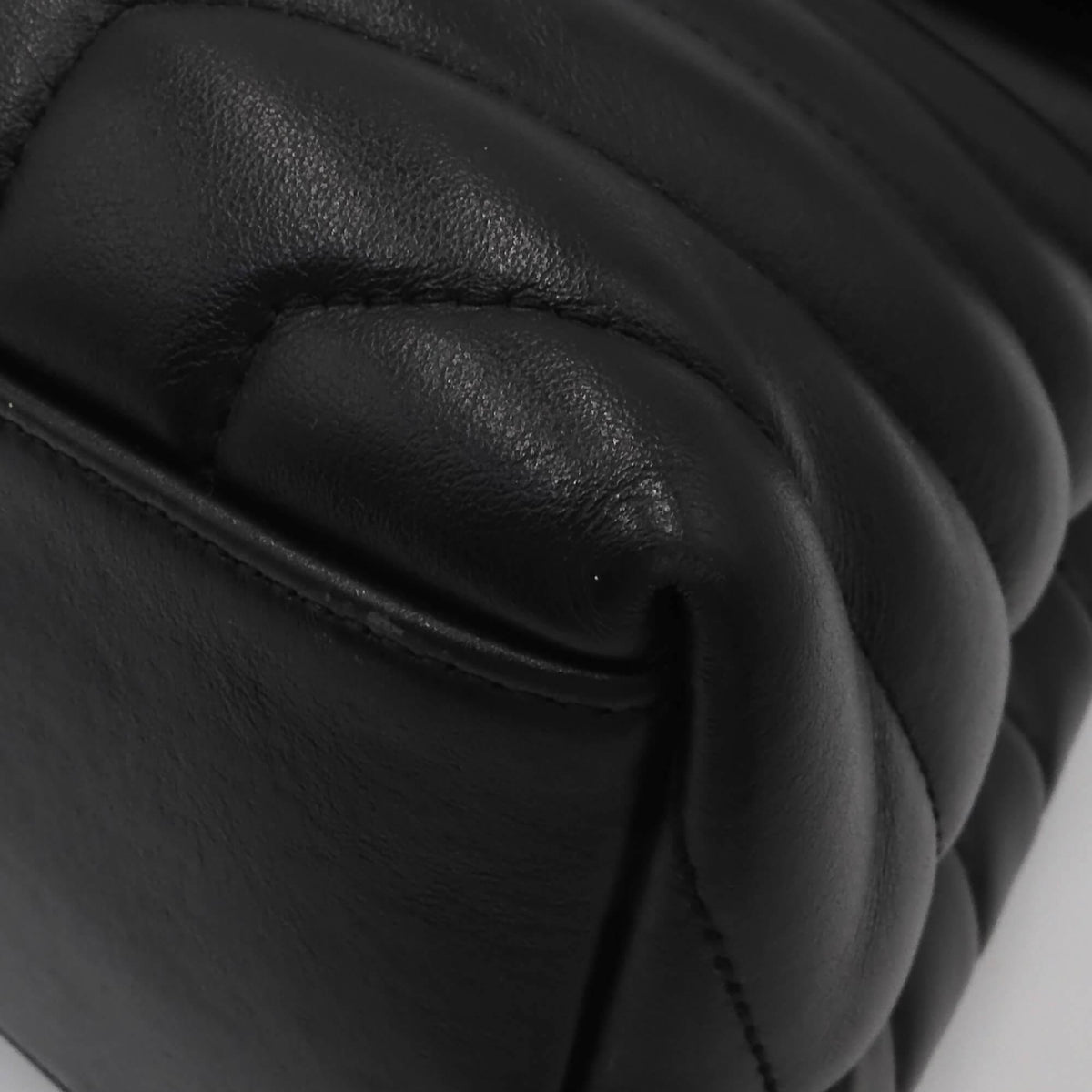 Loulou Medium Bag with Silver Hardware Black