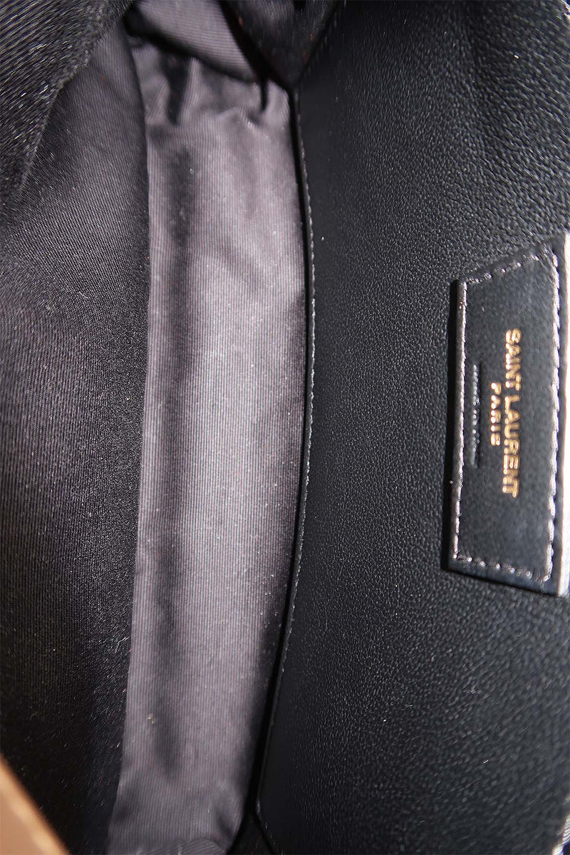 Loulou Small with Gold Hardware Dark Beige
