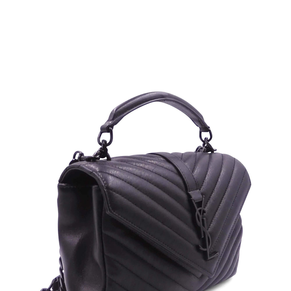 Medium Monogram College Bag Black with Black Hardware