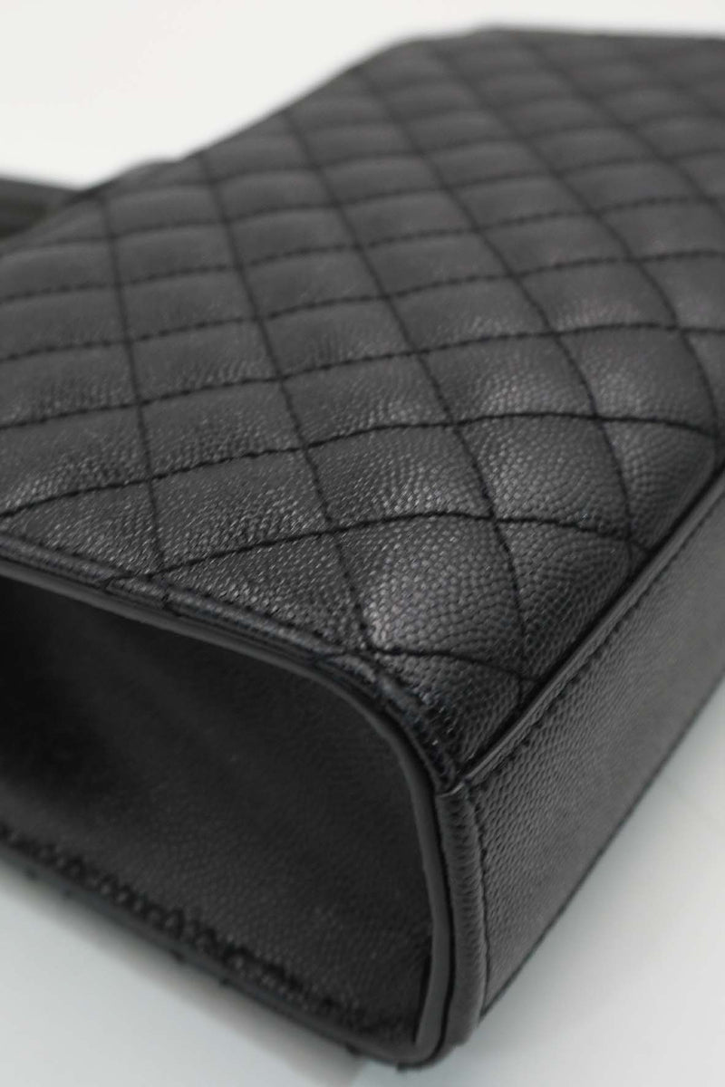 Medium Monogram Triquilt Mix Matalasse Envelope Grained Embossed Leather Black
