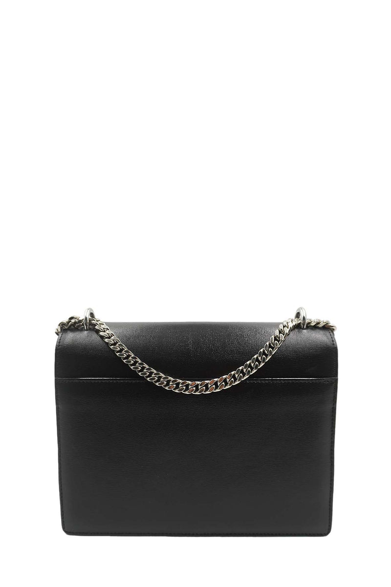 Medium Sunset Bag with Silver Hardware Black