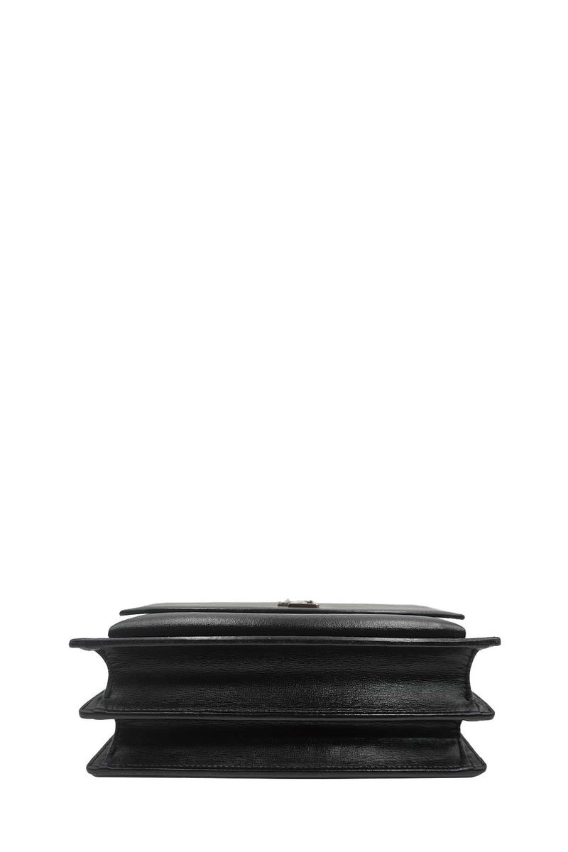 Medium Sunset Bag with Silver Hardware Black